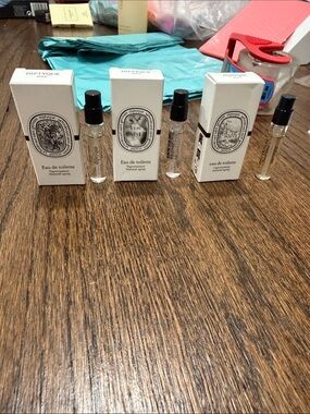 diptyque 3 samples Eau de Toilette Vials